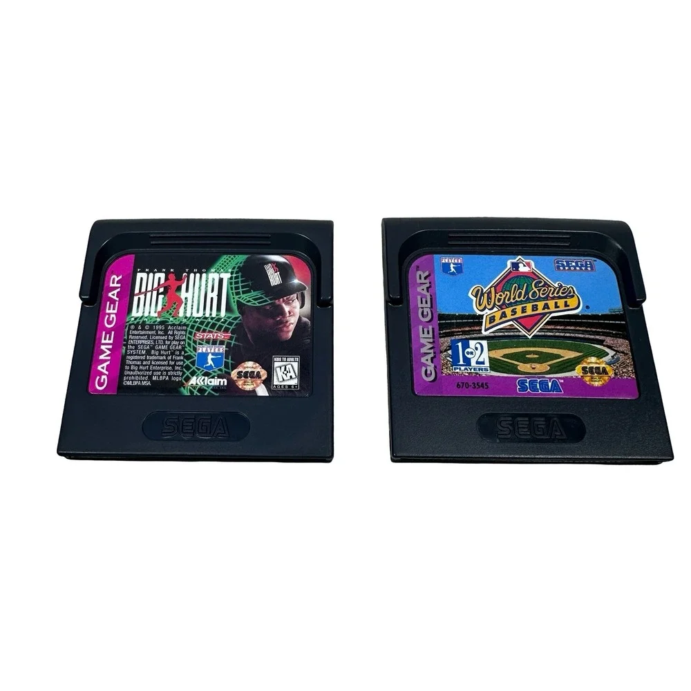 Sega Game Gear Baseball Bundle World Series Baseball & Frank Thomas Big Hurt